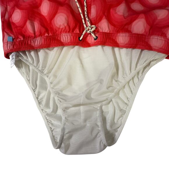 Psycho Bunny Mens XL Elgin Swim Trunks Shorts Neon Red Geometric Circles - Picture 8 of 14